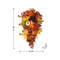 Set of 2 27"H Fall Dahlia Pumpkin, Leaf and Berry Teardrop Swag